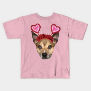 Pitbull Valentine Kids T-Shirt